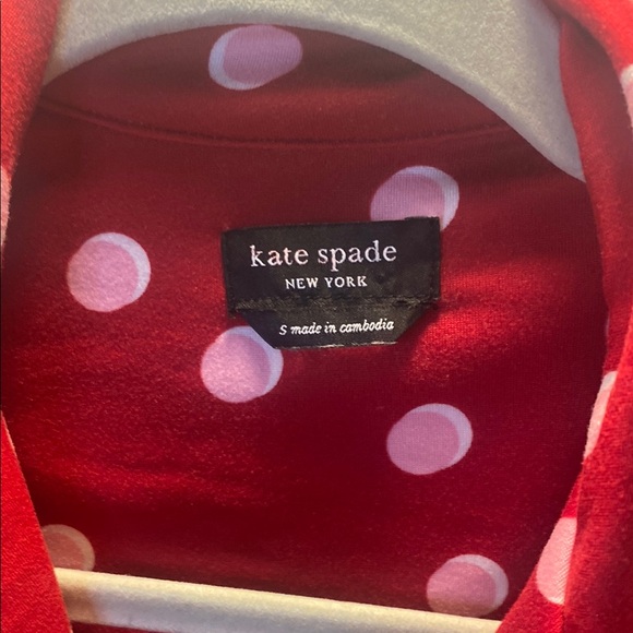 Kate Spade Red Polka Dot Pajama Top - Picture 7 of 9